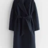 Manteau en laine volumineux avec ceinture