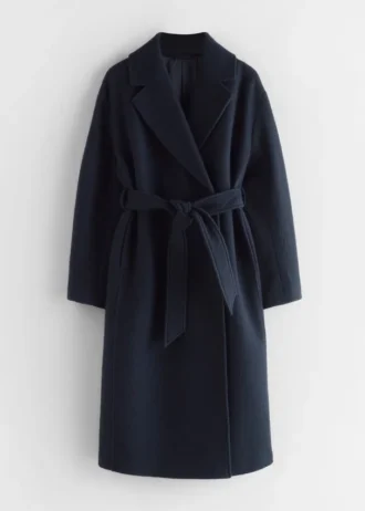 Manteau en laine volumineux avec ceinture
