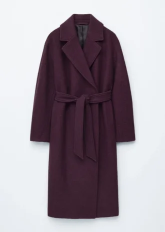 manteau en laine volumineux avec ceinture 1 2 330x462 - Manteau en laine volumineux avec ceinture