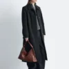 Manteau long en laine