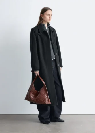 Manteau long en laine