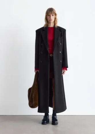 Manteau long en laine