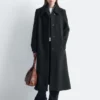 Manteau long en laine