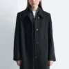 Manteau long en laine