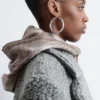 Manteau long en laine shearling