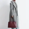 Manteau long en laine shearling