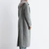 Manteau long en laine shearling