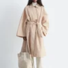 Manteau oversize à fines rayures