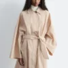 Manteau oversize à fines rayures