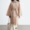 Manteau oversize à fines rayures