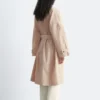 Manteau oversize à fines rayures