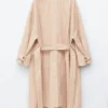 Manteau oversize à fines rayures