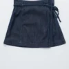Mini-jupe en denim avec nœud