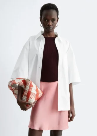 Mini-jupe en viscose coupée en biais