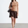 Mini-jupe en viscose coupée en biais