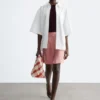 Mini-jupe en viscose coupée en biais