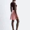 Mini-jupe en viscose coupée en biais