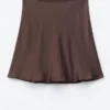 Mini-jupe en viscose coupée en biais