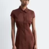 Mini-robe chemise en jacquard