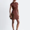 Mini-robe chemise en jacquard