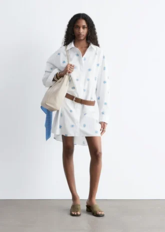 Mini-robe chemise oversize