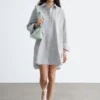 Mini-robe chemise oversize