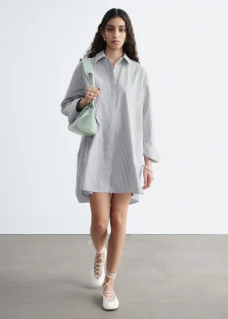 Mini-robe chemise oversize
