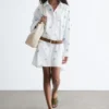 Mini-robe chemise oversize