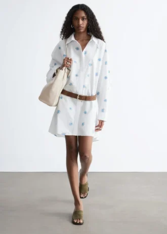 Mini-robe chemise oversize