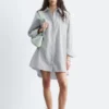 Mini-robe chemise oversize