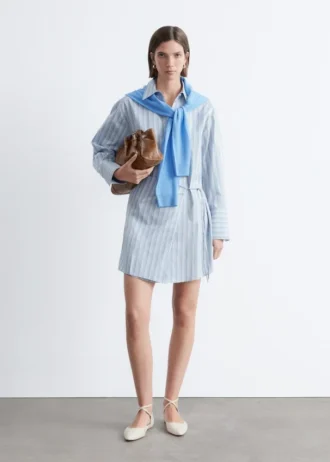 Mini-robe chemise portefeuille