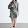 Mini-robe chemise portefeuille