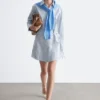 Mini-robe chemise portefeuille
