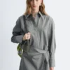 Mini-robe chemise portefeuille