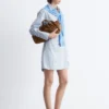 Mini-robe chemise portefeuille