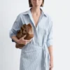 Mini-robe chemise portefeuille