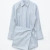 Mini-robe chemise portefeuille