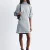 Mini-robe en jersey à col roulé