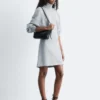 Mini-robe en jersey à col roulé