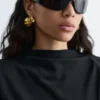 Mini-robe en jersey drapé