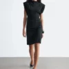 Mini-robe en jersey drapé