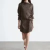 Mini-robe en satin à nouer