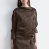 Mini-robe en satin à nouer