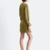 Mini-robe en satin à nouer