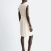 Mini-robe en soie froncée