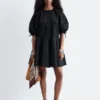 Mini-robe à manches volumineuses