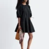 Mini-robe à manches volumineuses