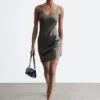 Mini-robe nuisette en satin