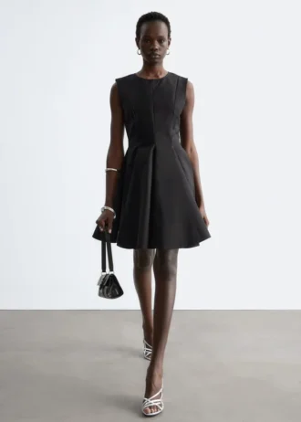 Mini-robe plissée