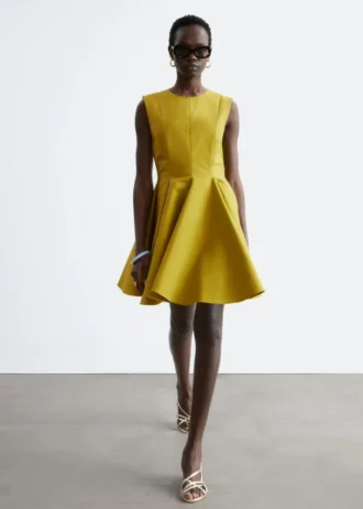 Mini-robe plissée